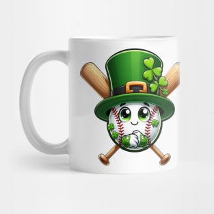 Kids Baseball St Patricks Day Shirt Ball Leprechaun Catcher Mug